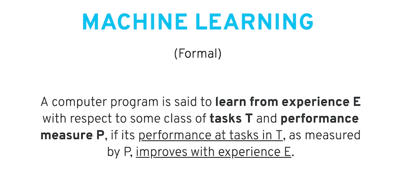 what is the definition of machine learning